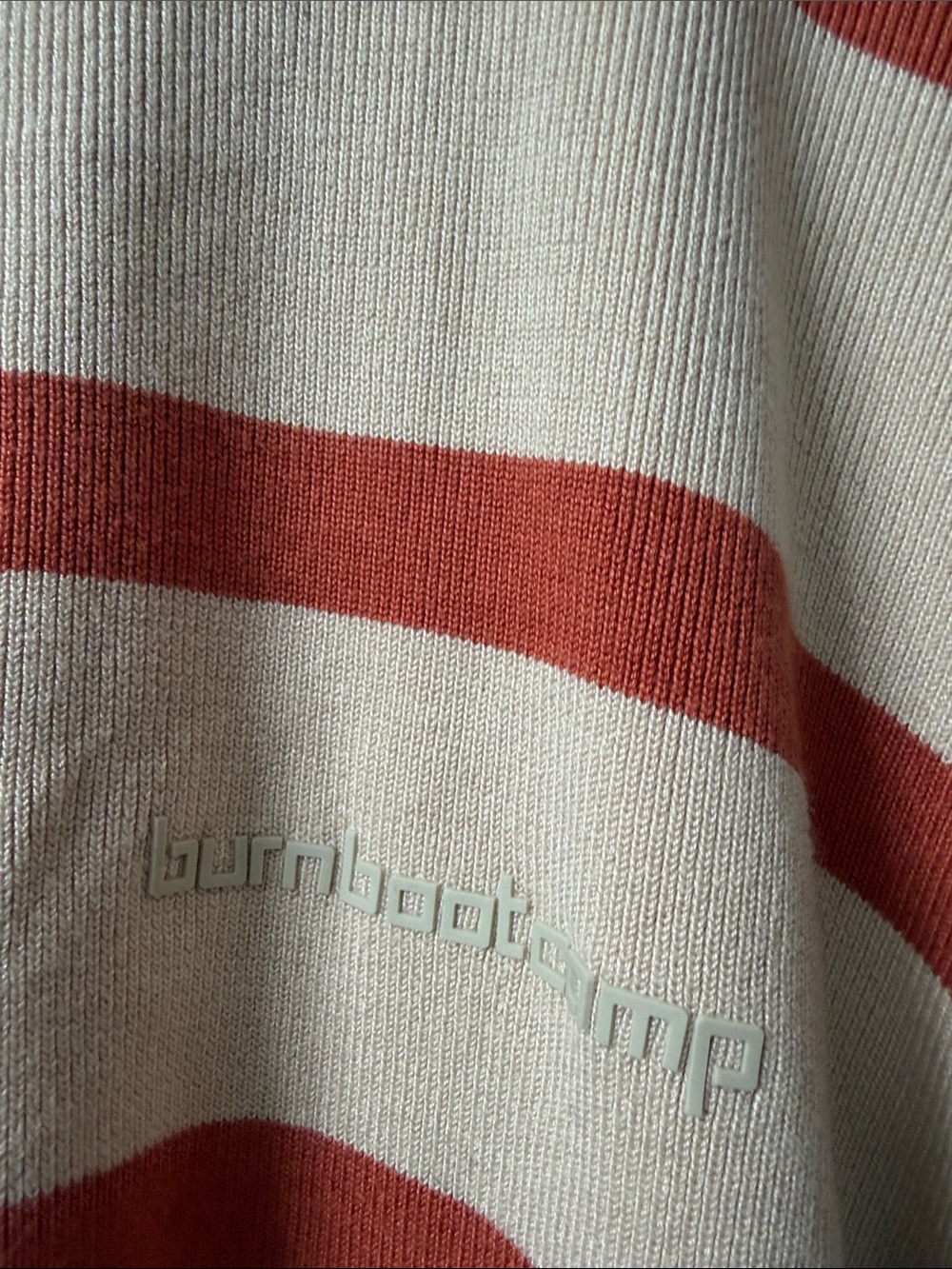 Burn Boot Camp oversized striped crewneck sweater contrasting colorblock xl - Picture 3 of 8